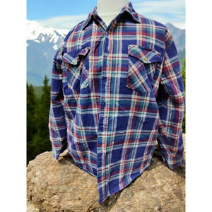 Carl Michaels button up flannel shacket- mens XL